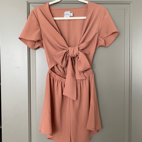 Princess Polly Pants - Ragnar tie front romper- Princess Polly